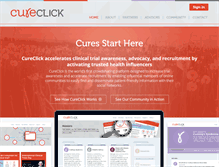 Tablet Screenshot of cureclick.com